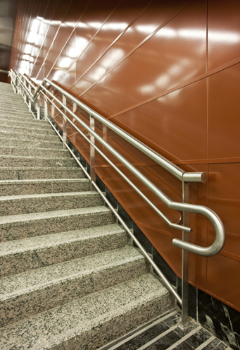 Fixed stairways, Braille information on handrails