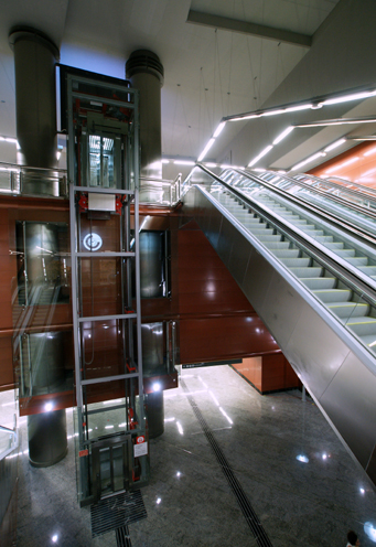 Interior view of vestibule