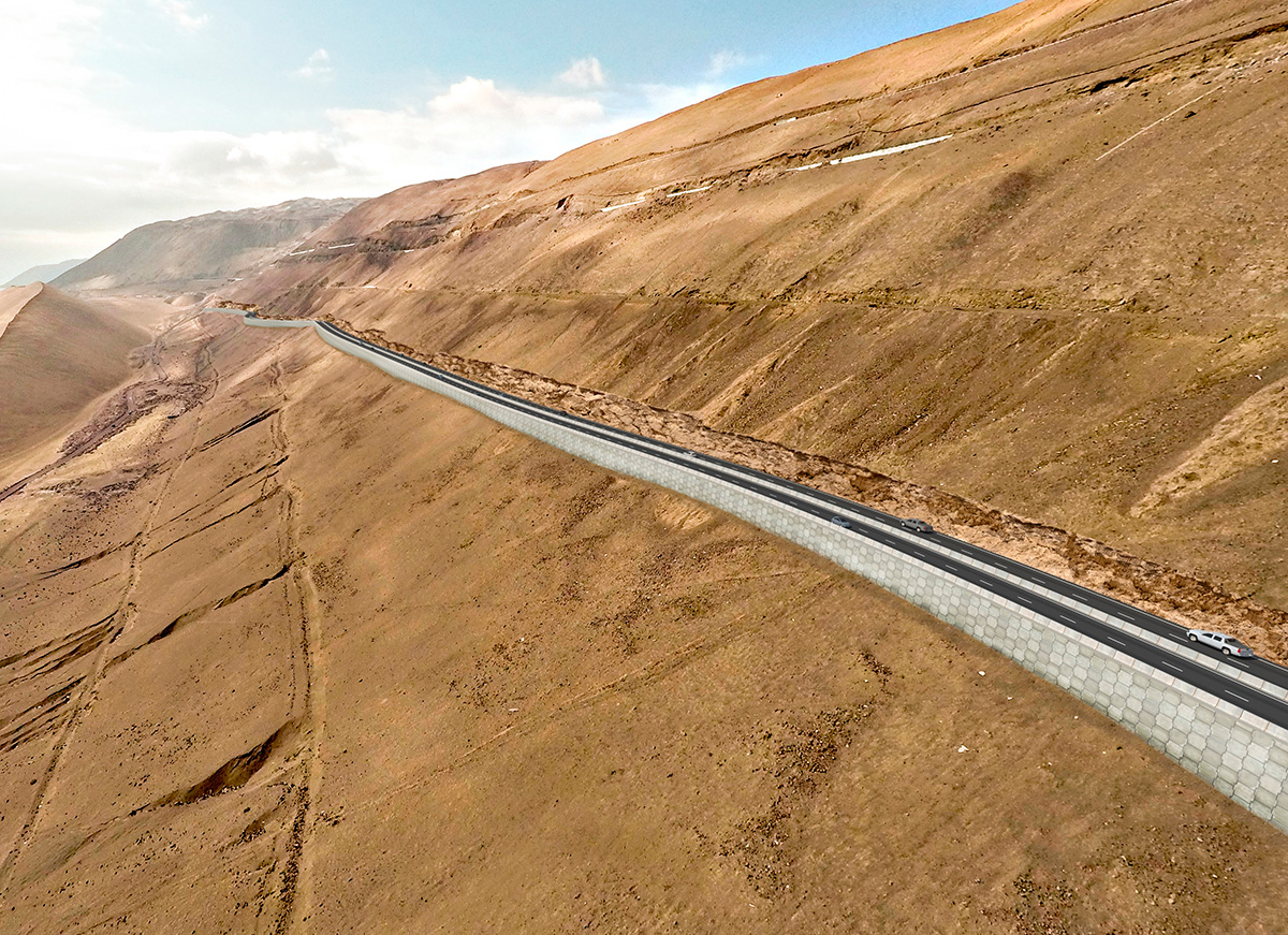 Vista aérea carretera Iquique
