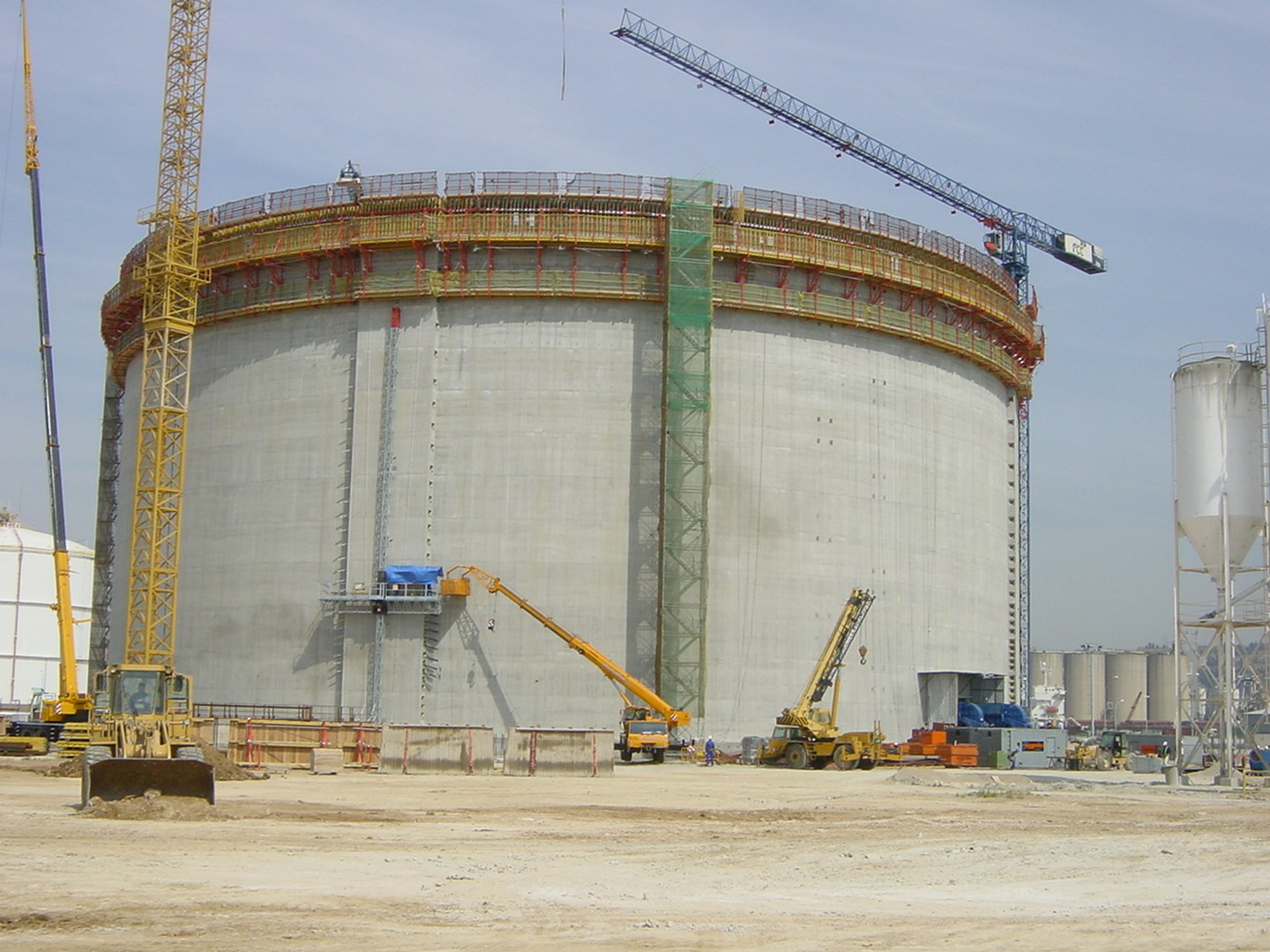 Tank under construction