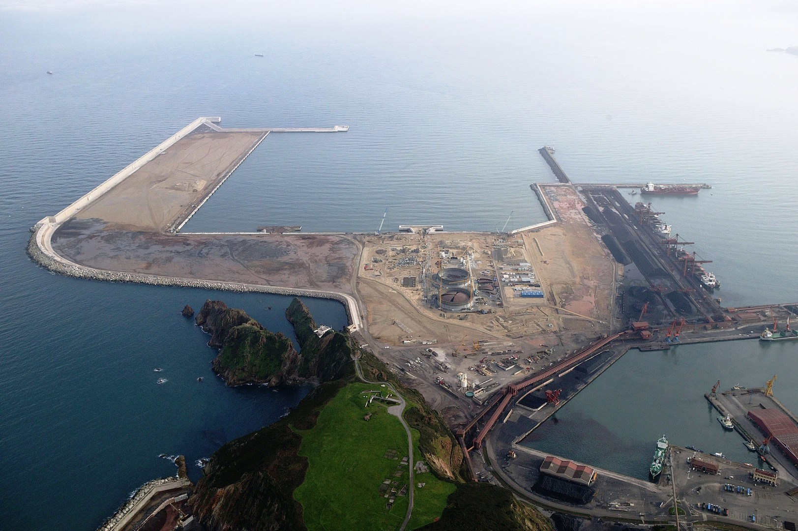 Aerial view Port of Gijón