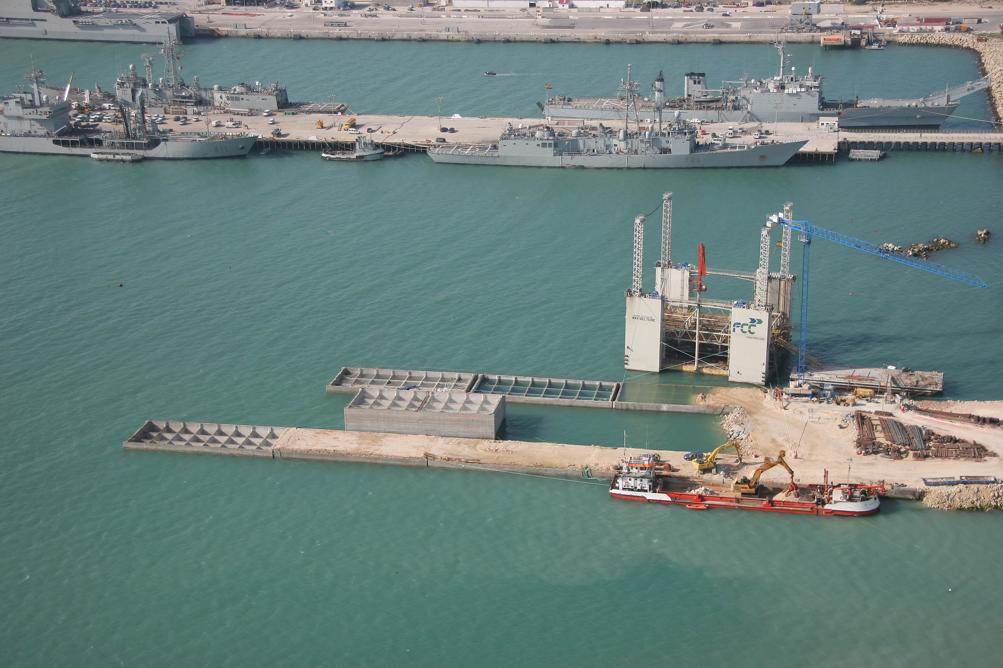 Aerial view Naval base of Rota