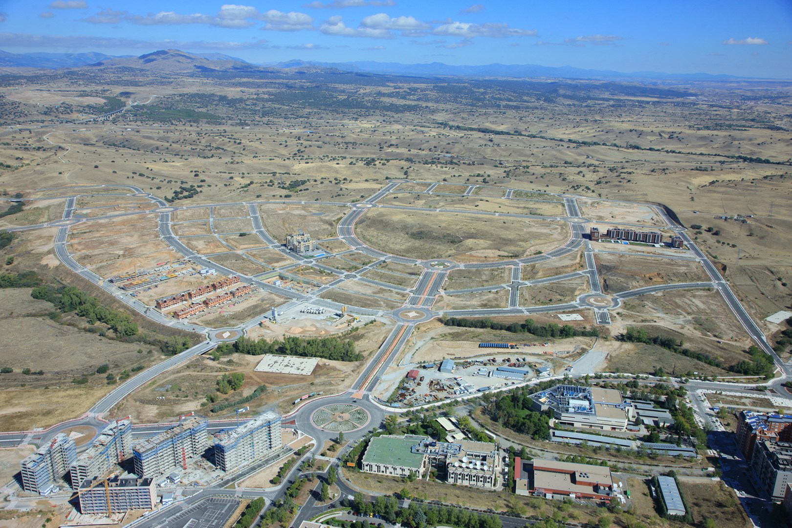Aerial view of the housing complex