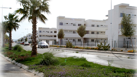 Vista exterior de la urbanización de El Toyo en Almería