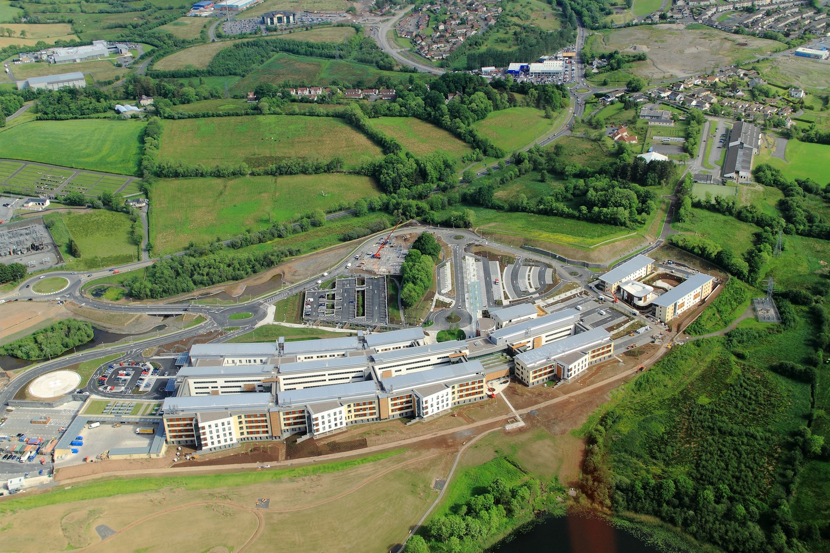 Aerial view of the hospital