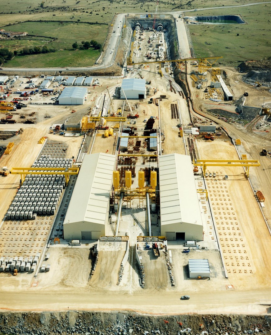 Aerial view of the facilities