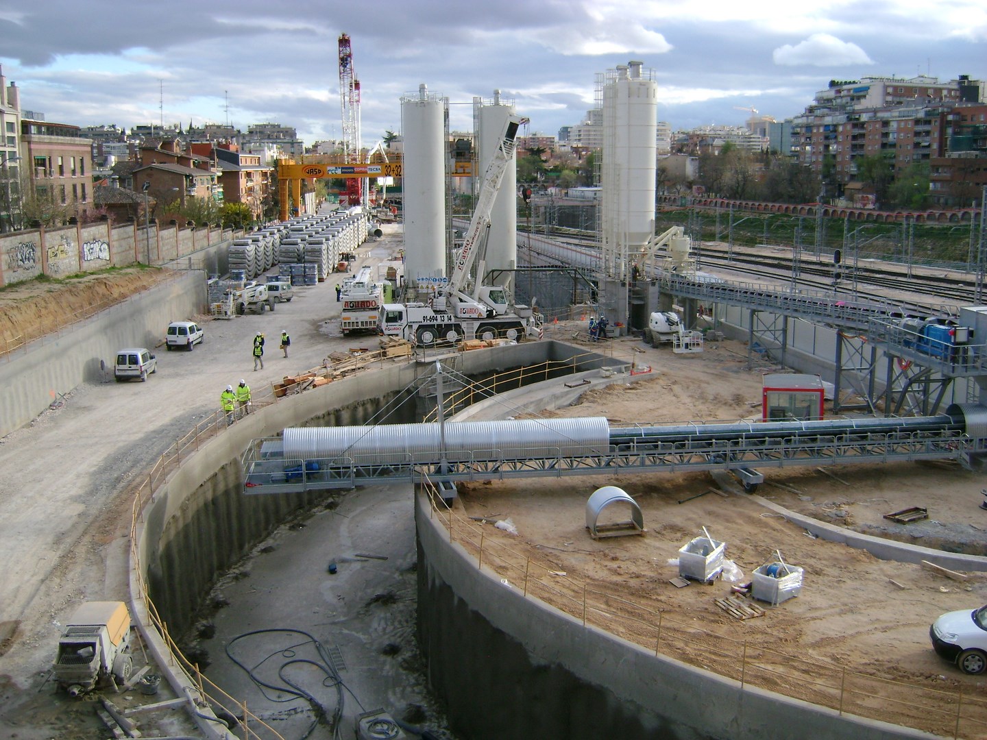 Construction of the AVE tunnel at Chamartin