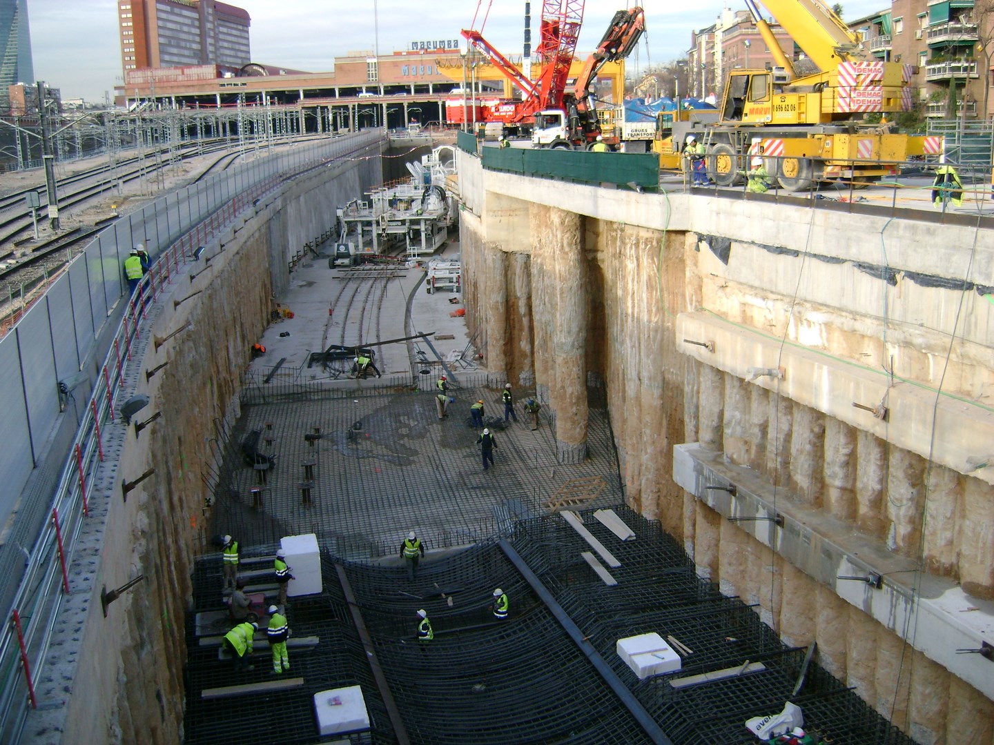 Construcción tunel AVE en Chamartín