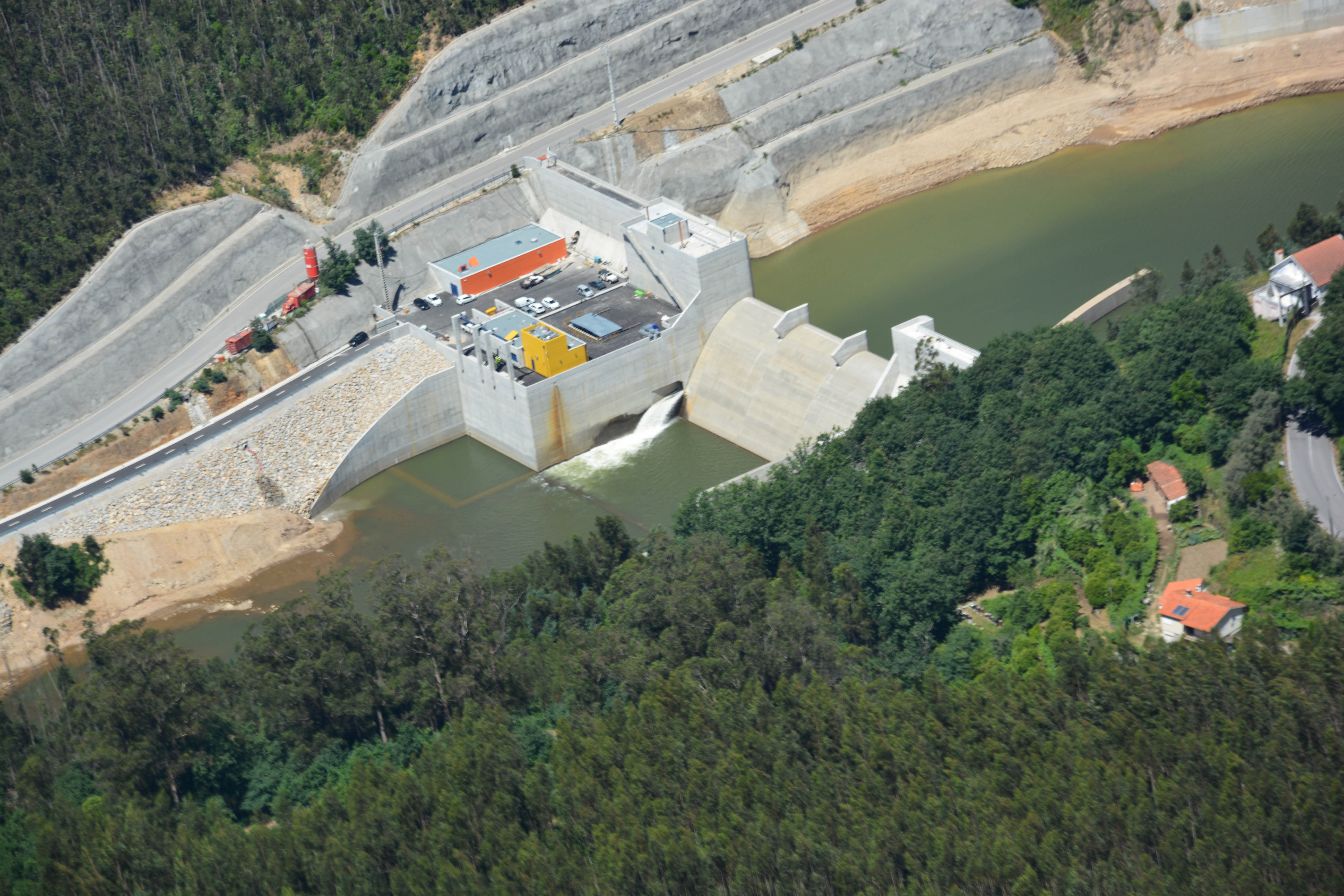 Ribeiradio and Ermida Dams aerial view