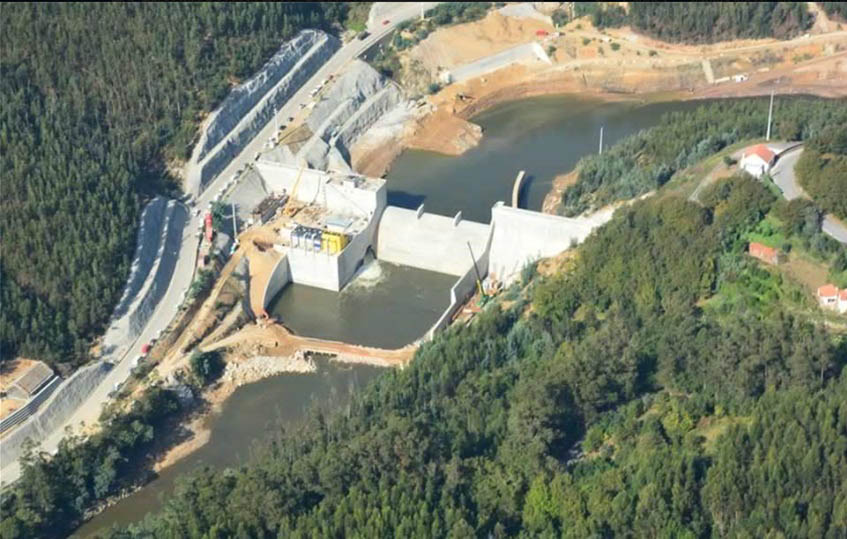 Ribeiradio and Ermida Dams aerial view