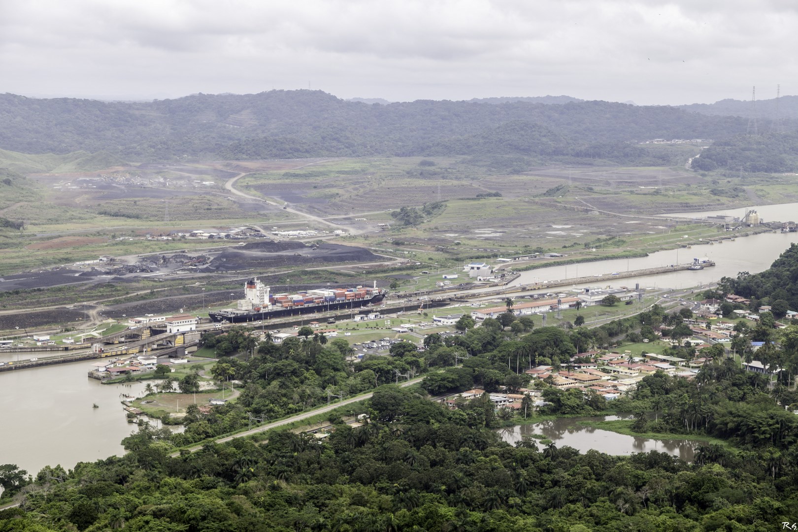 Obras en canal de Panamá aérea