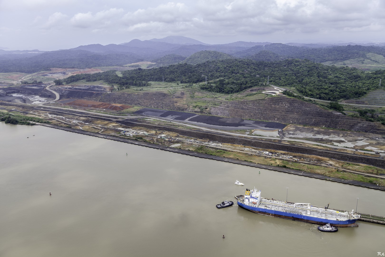 Obras en canal de Panamá aérea
