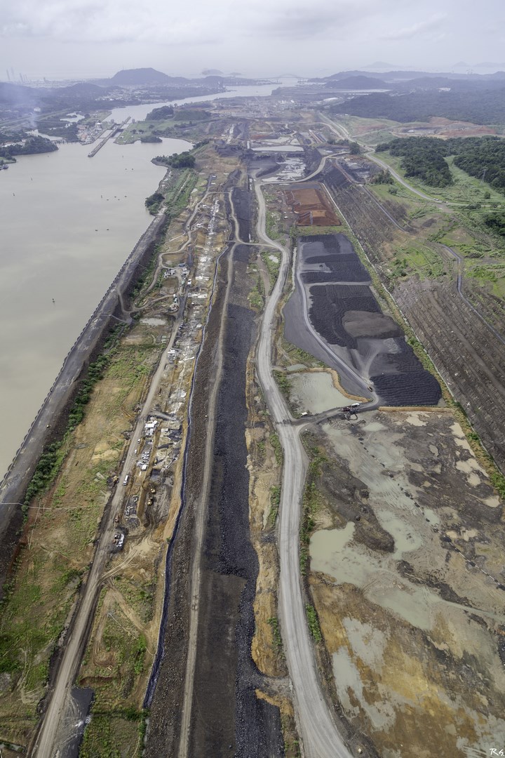 Obras en canal de Panamá aérea