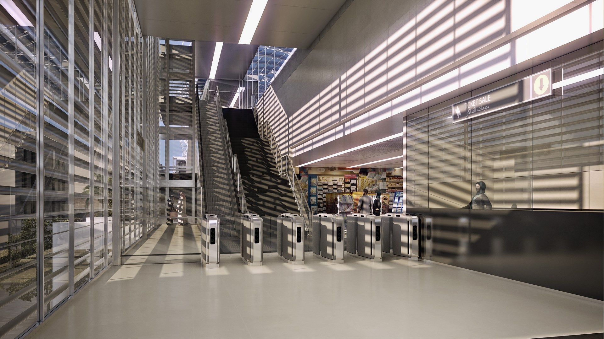 Escaleras mecánicas Metro de Riyadh