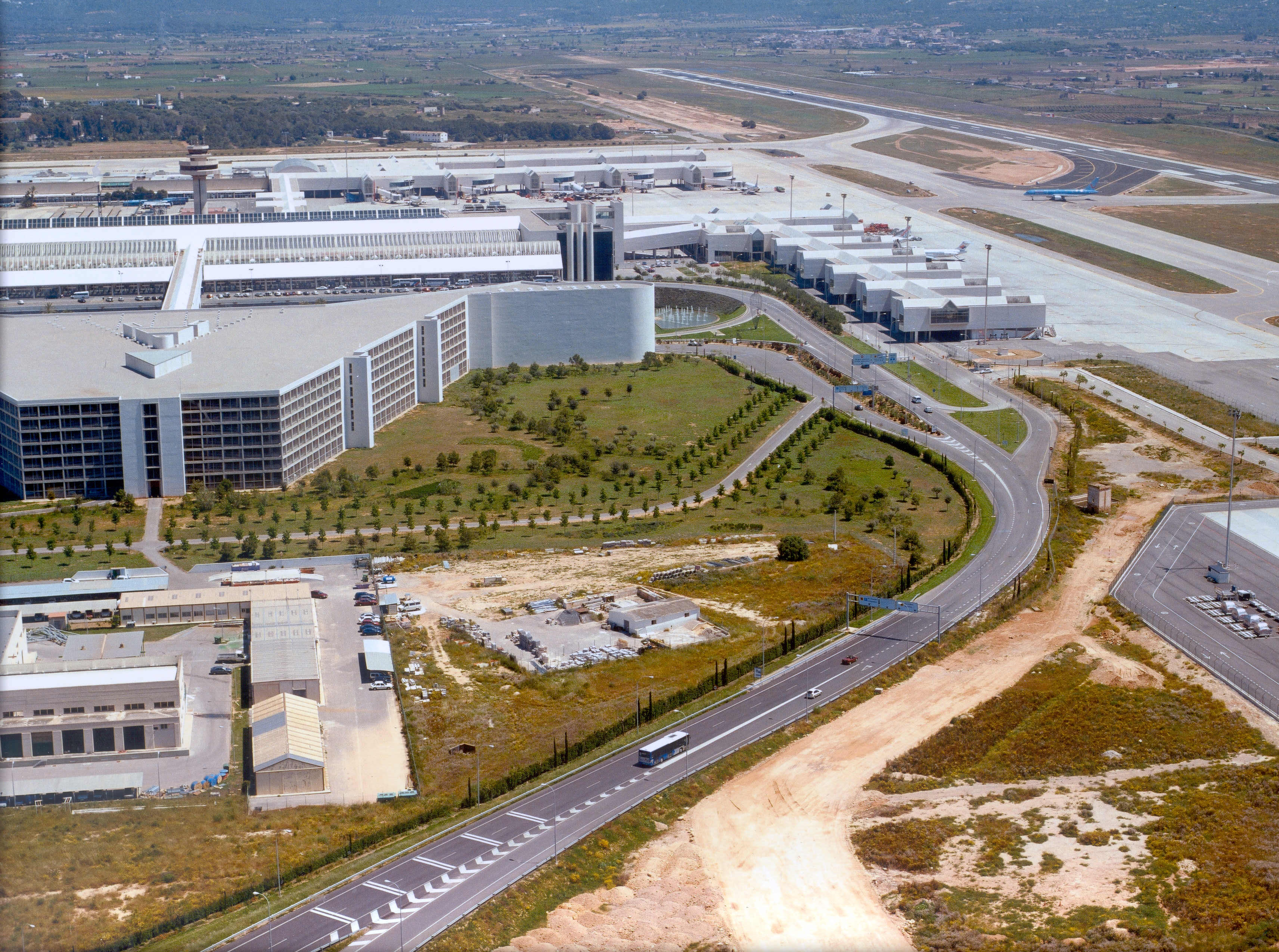 vista aérea lateral aeropuerto Palma Mallorca