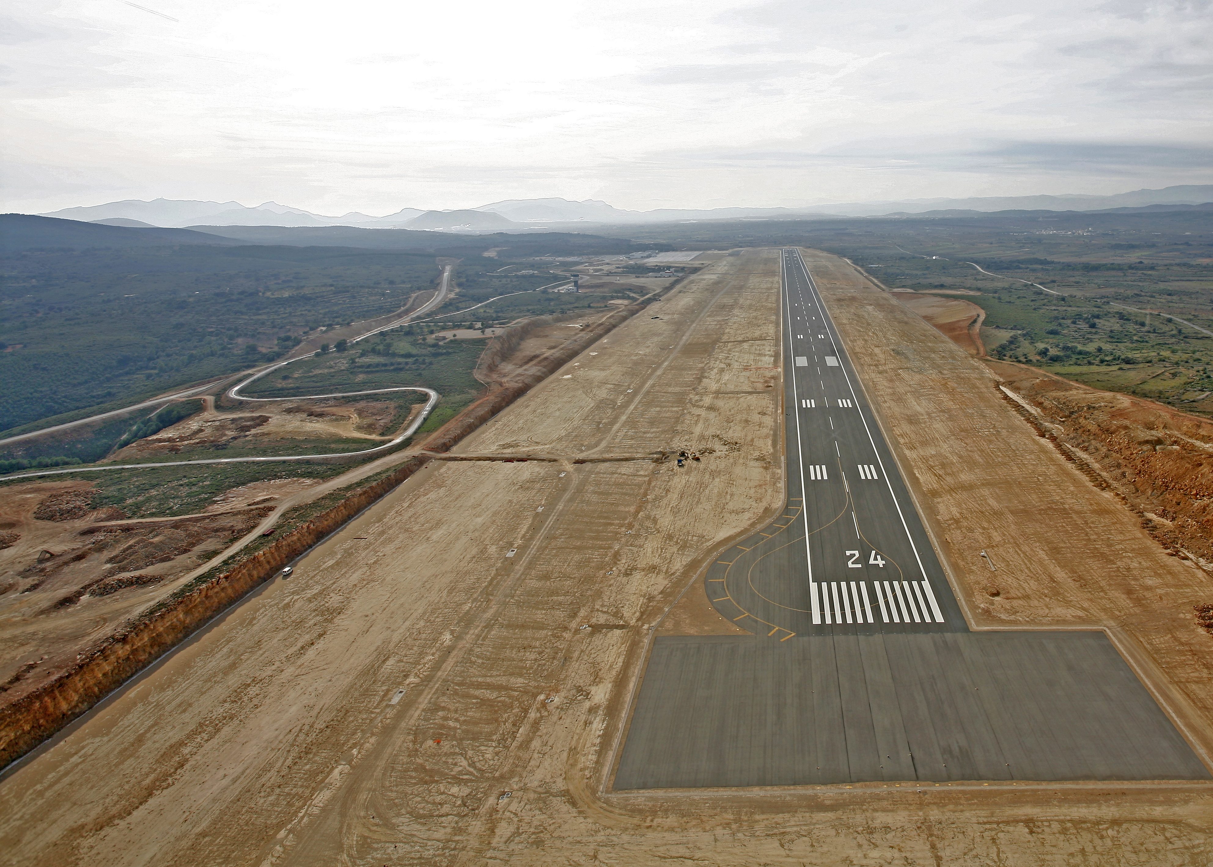 Vista aerea pista Aeropuerto Castellón