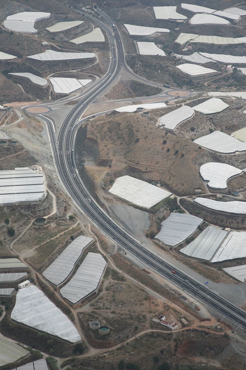 aerial view Autovía del Mediterráneo A-7, Section Carchuna - Castell de Ferro