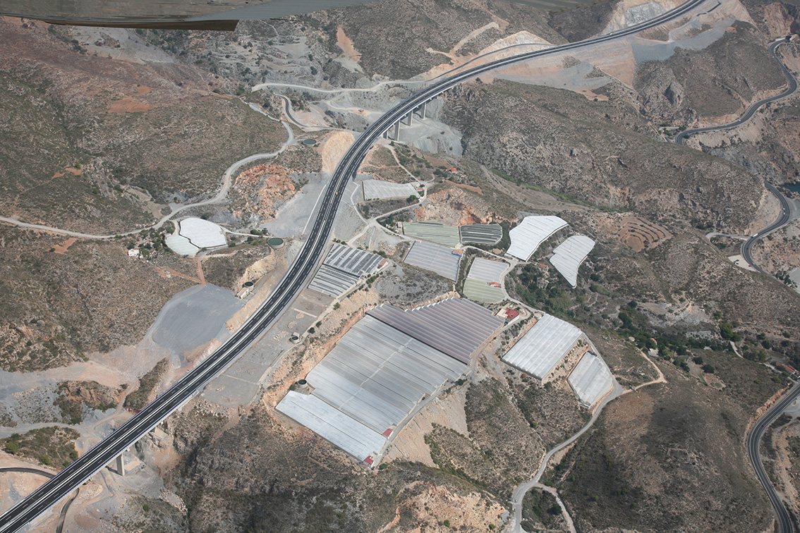 vista aérea Autovía del Mediterráneo A-7, Tramo Carchuna - Castell de Ferro