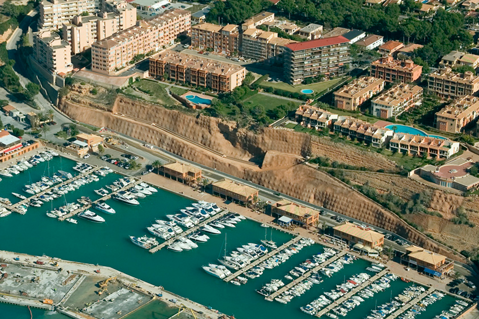 aerial view Port Adriano Balearic Islands