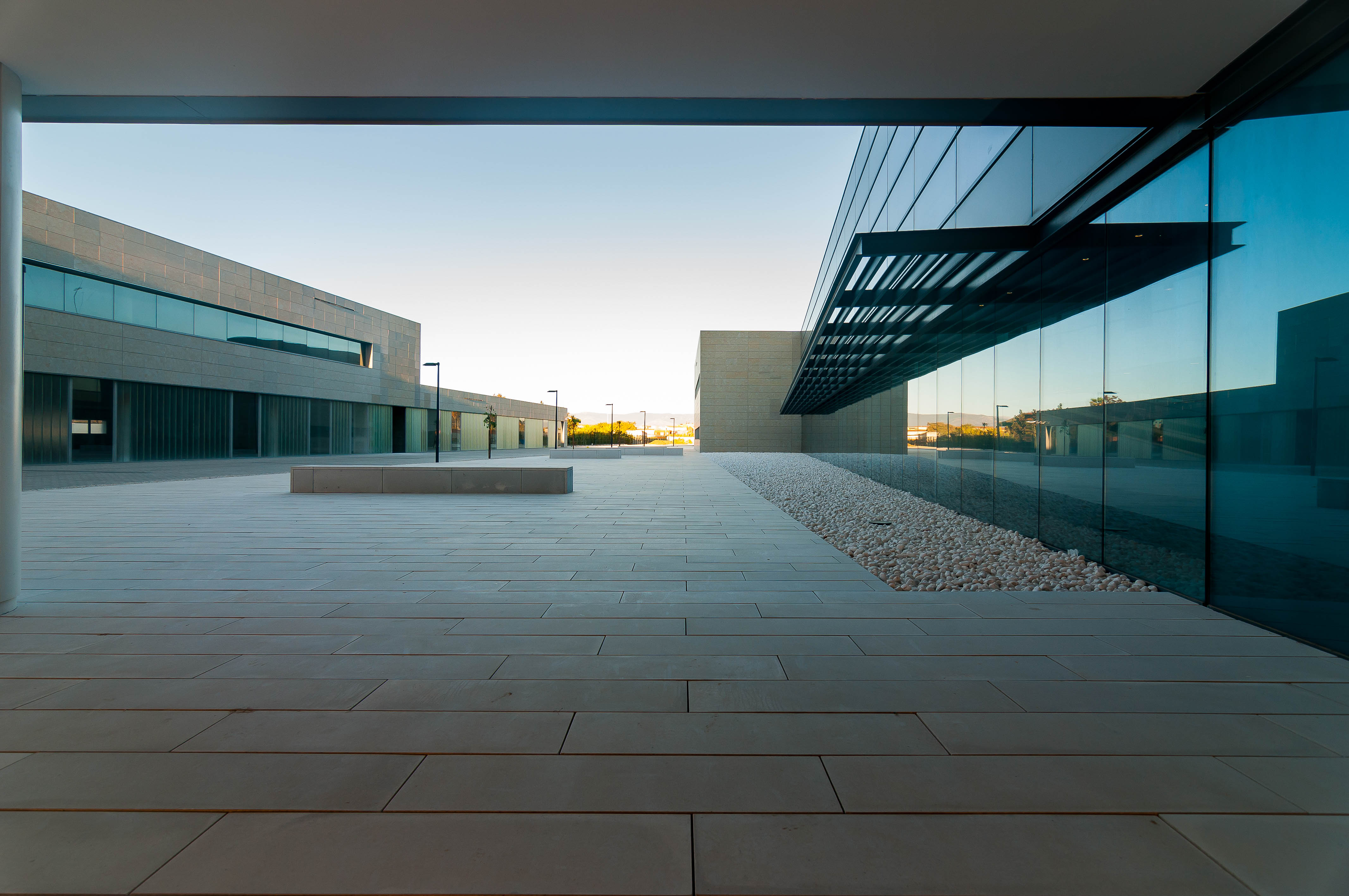 Hospital internal courtyard