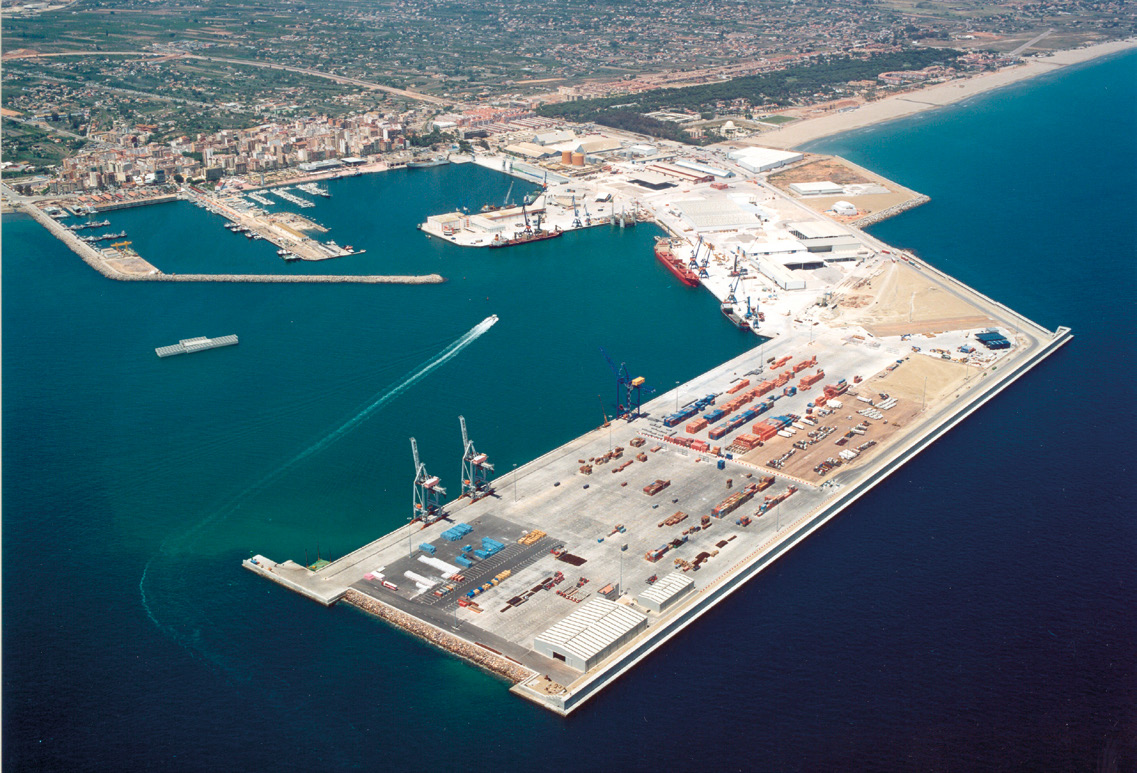 Vista aérea Terminal de Graneles Sólidos Dársena Sur Puerto de Castellón