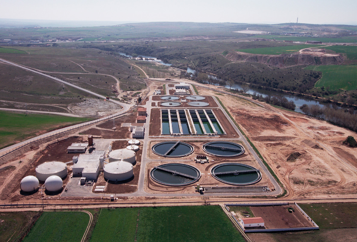 aerial view South general collector and water treatment plant