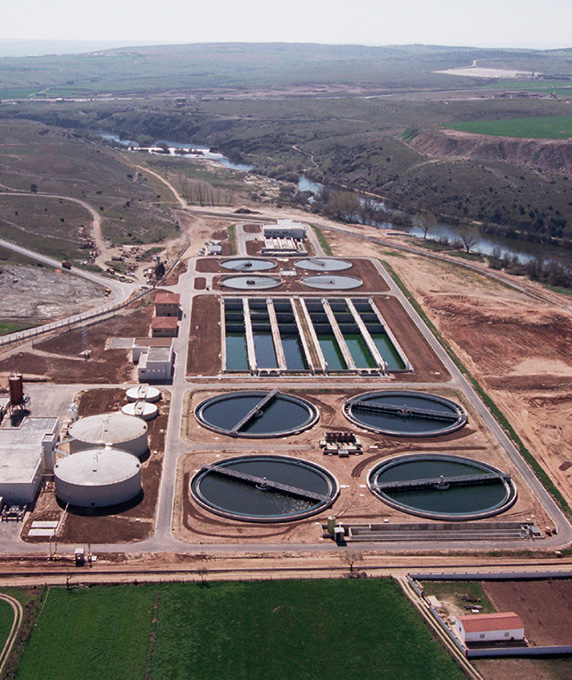 
			
			aerial view South general collector and water treatment plant
		