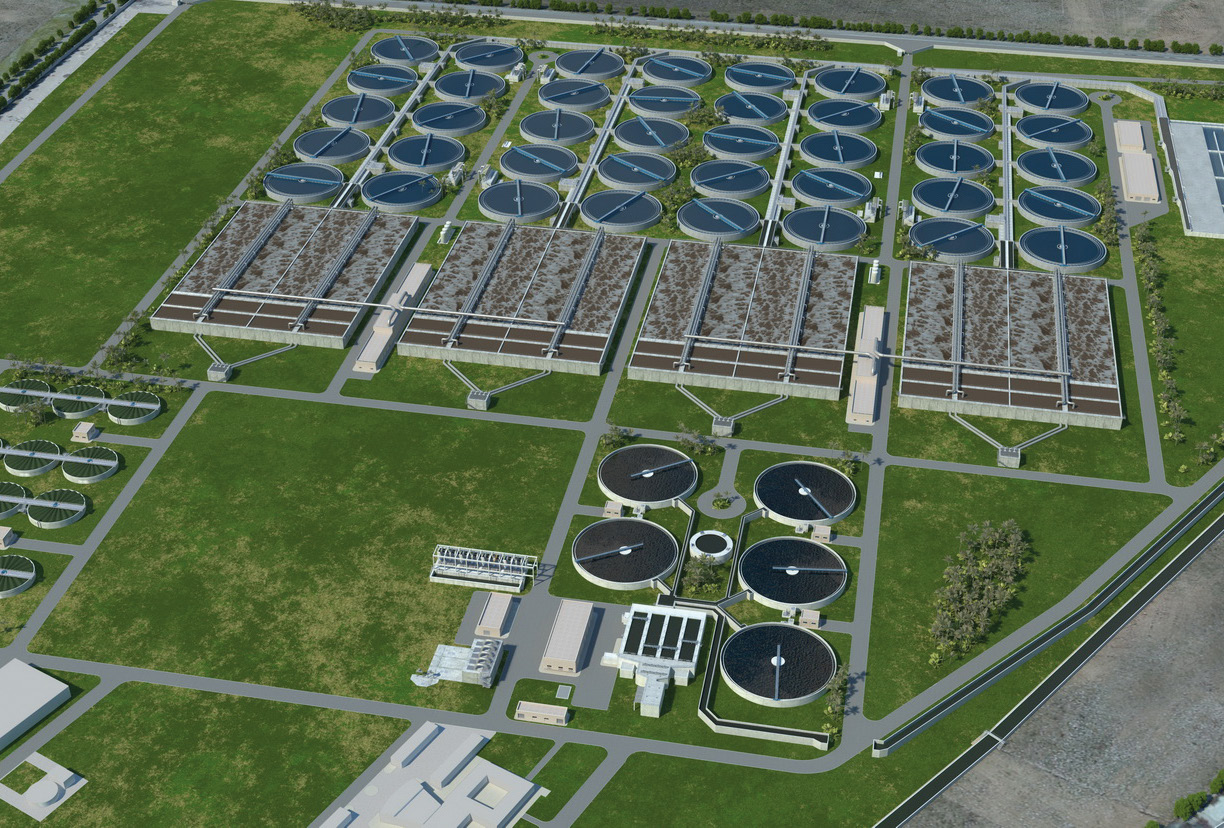 Planta tratamiento aguas residuales Abu Rawash