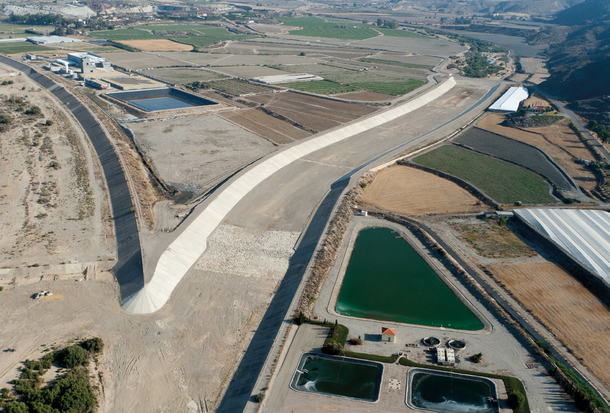 aerial view New Bajo Almanzora desalination plant in Almería