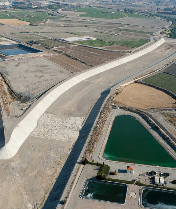 
			
			aerial view New Bajo Almanzora desalination plant in Almería
		