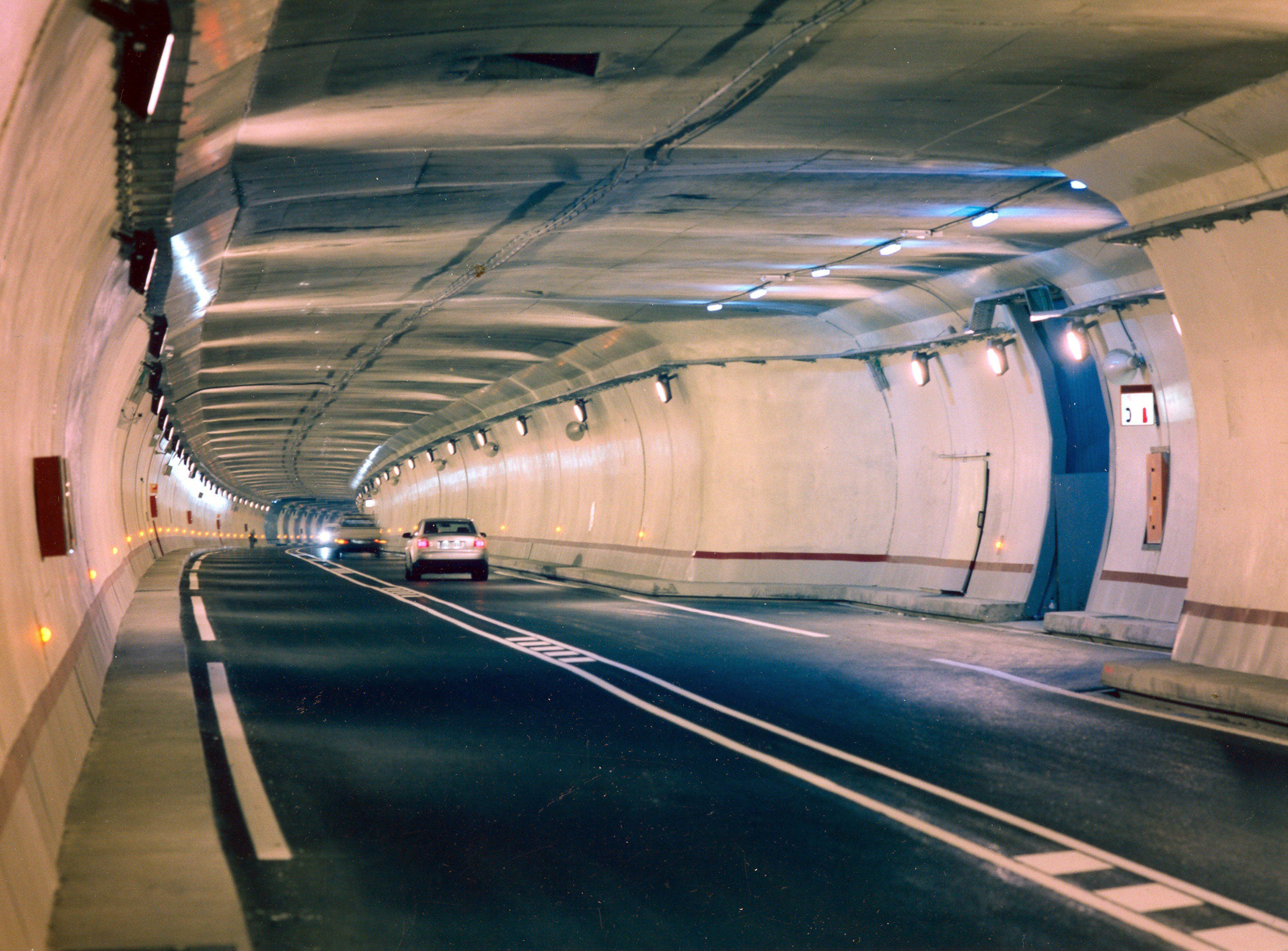 inside tunnel