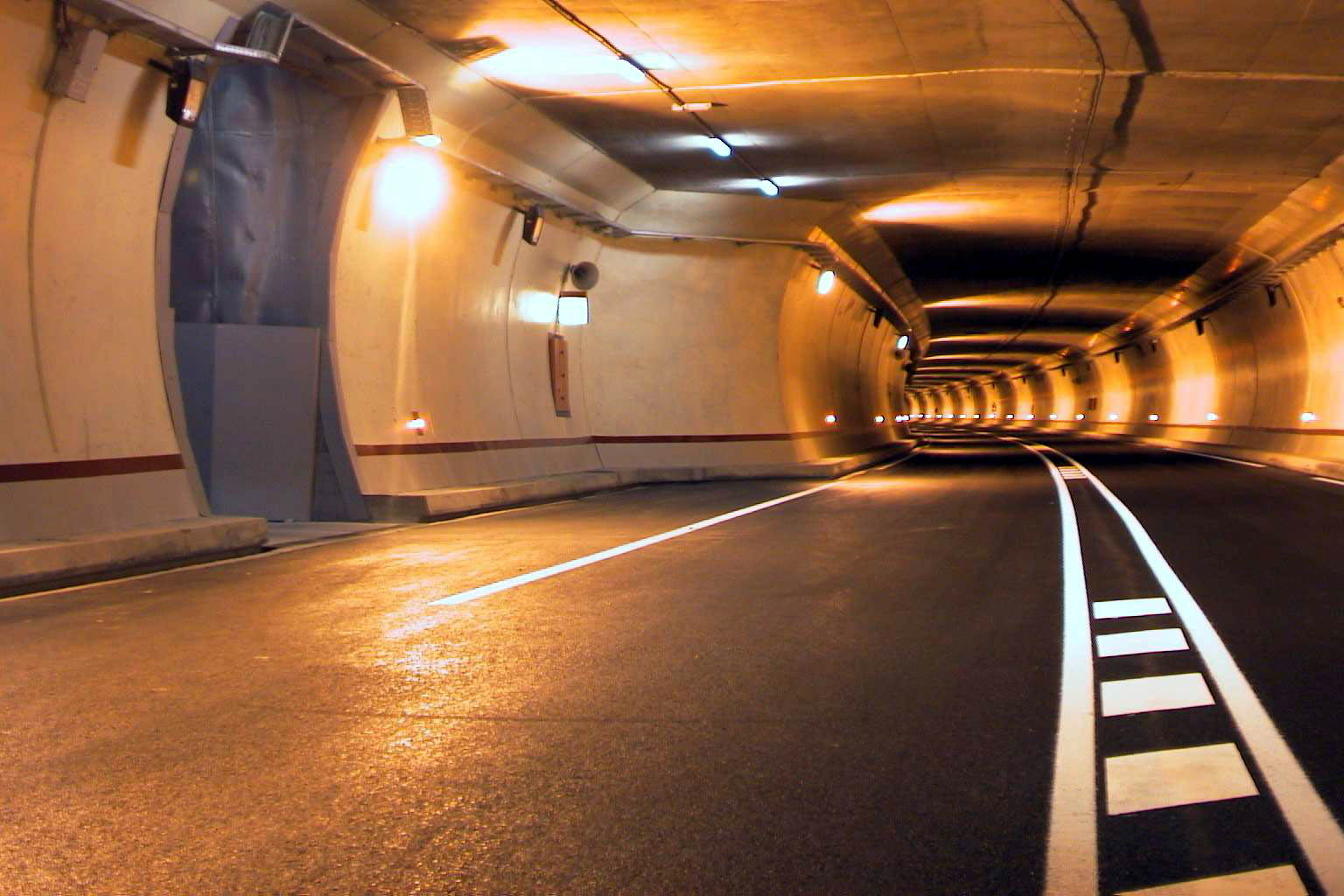 inside tunnel