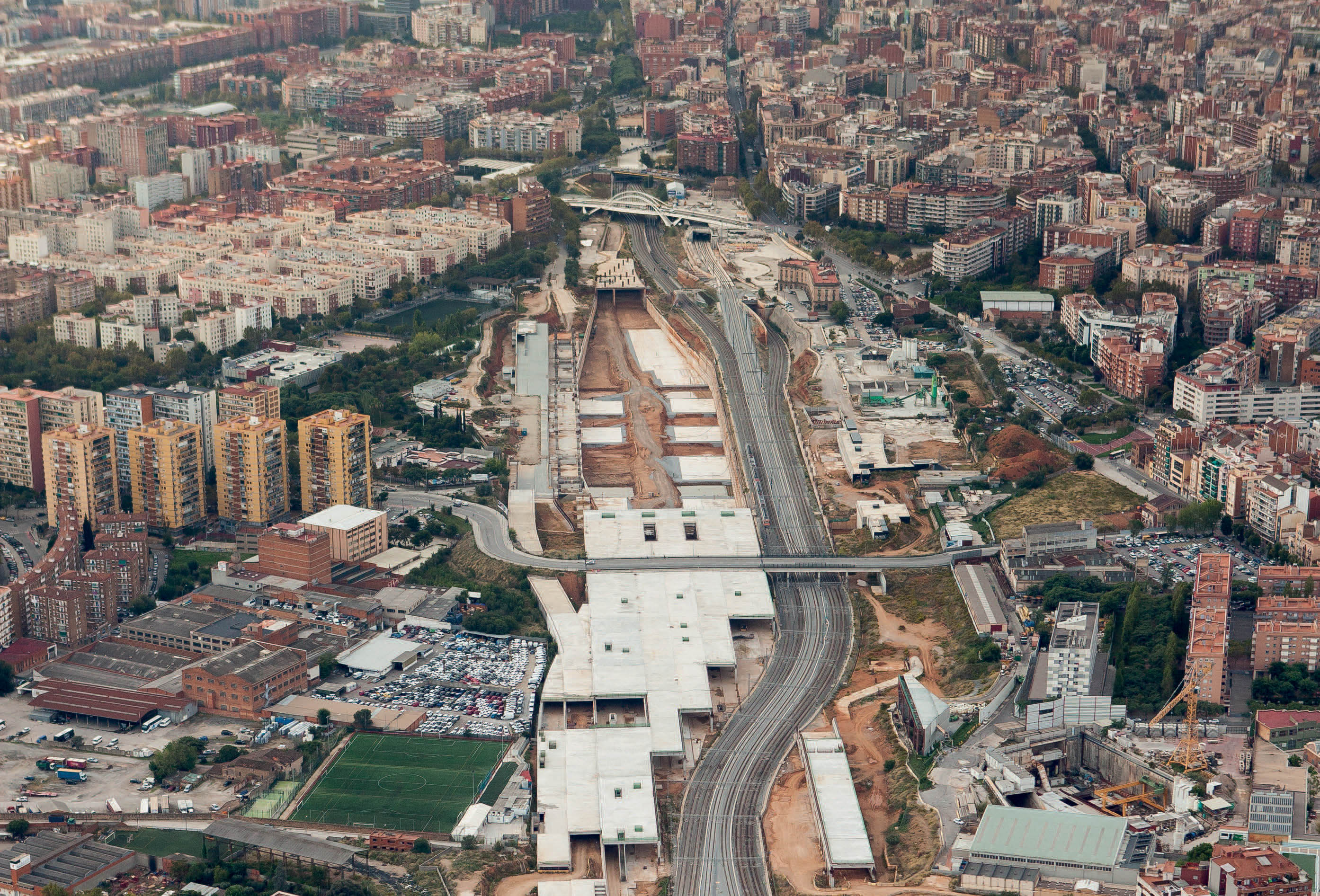 Vista aérea Estación de La Sagrera