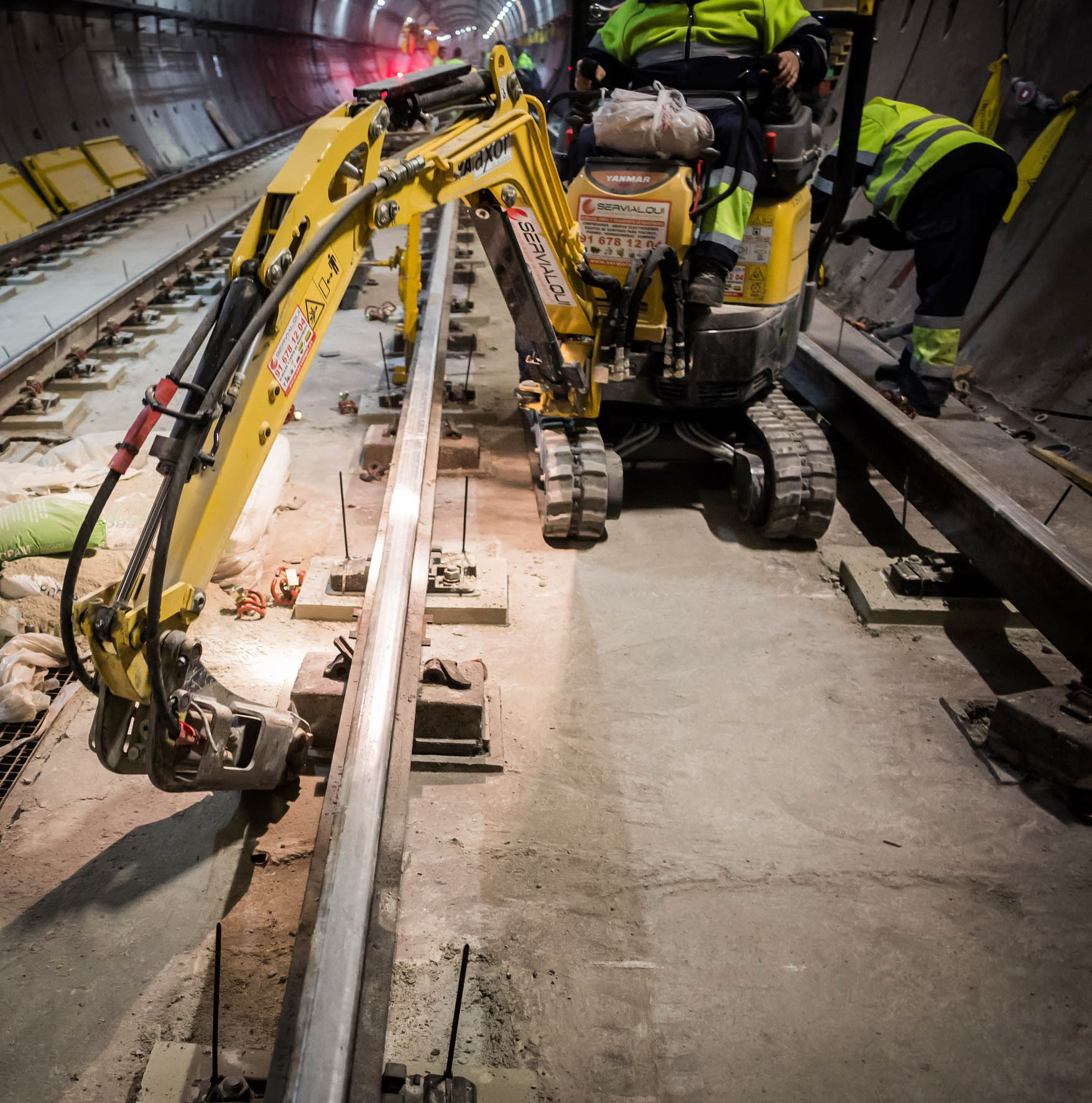 Vías de la Línea 8 Metro Madrid
