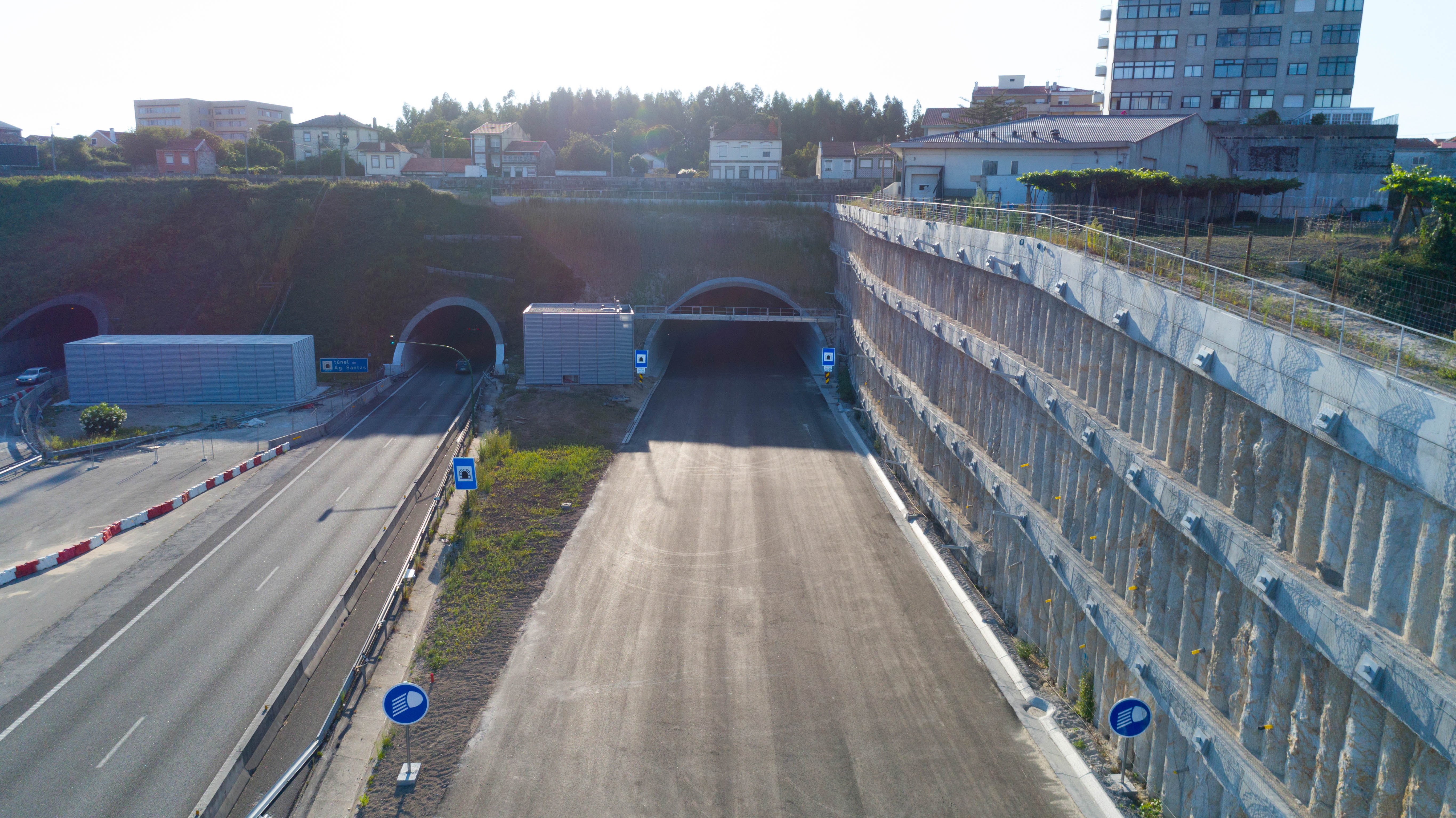 vista aérea entrada Túnel Aguas Santas