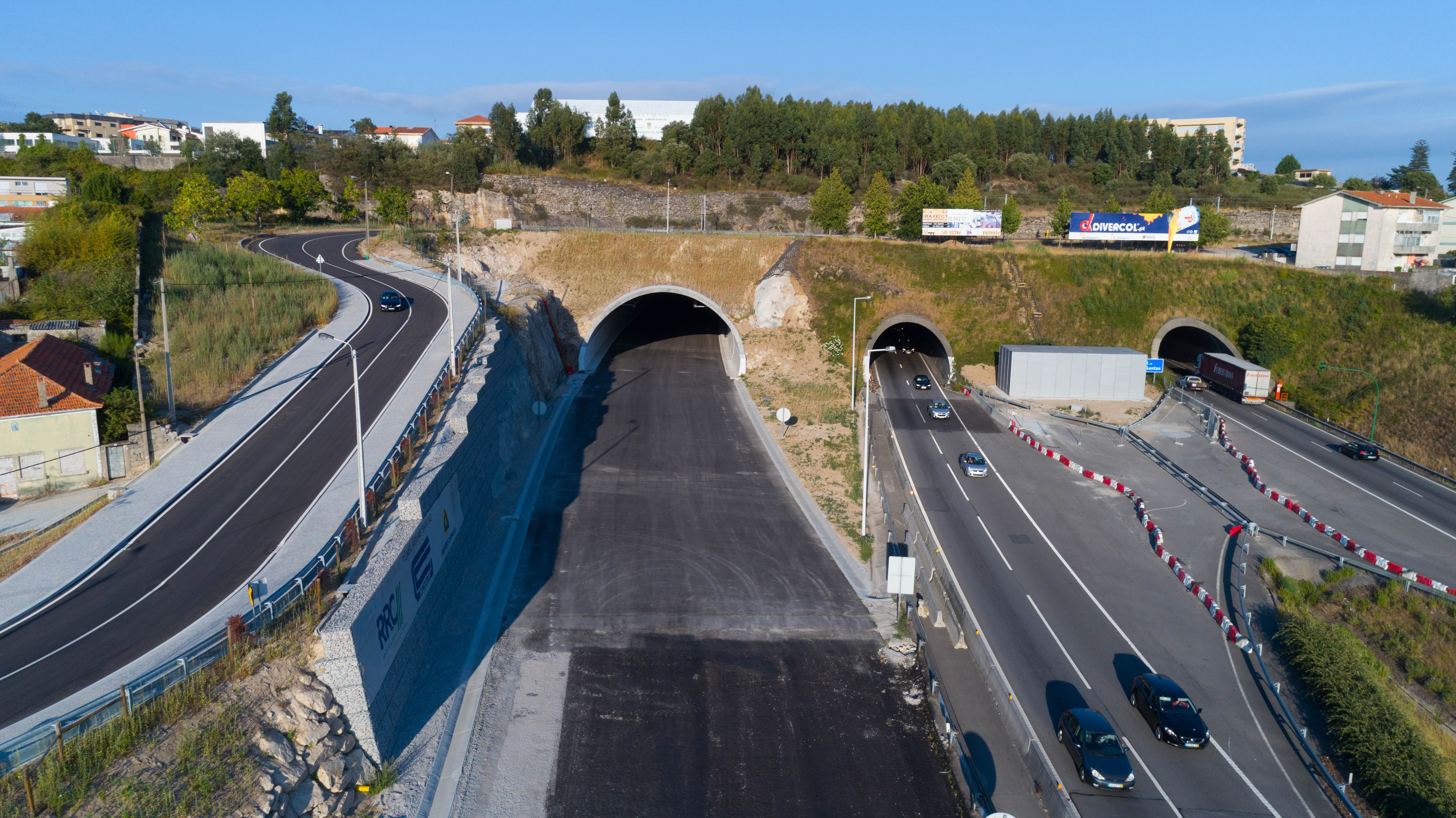 vista aérea entrada Túnel Aguas Santas