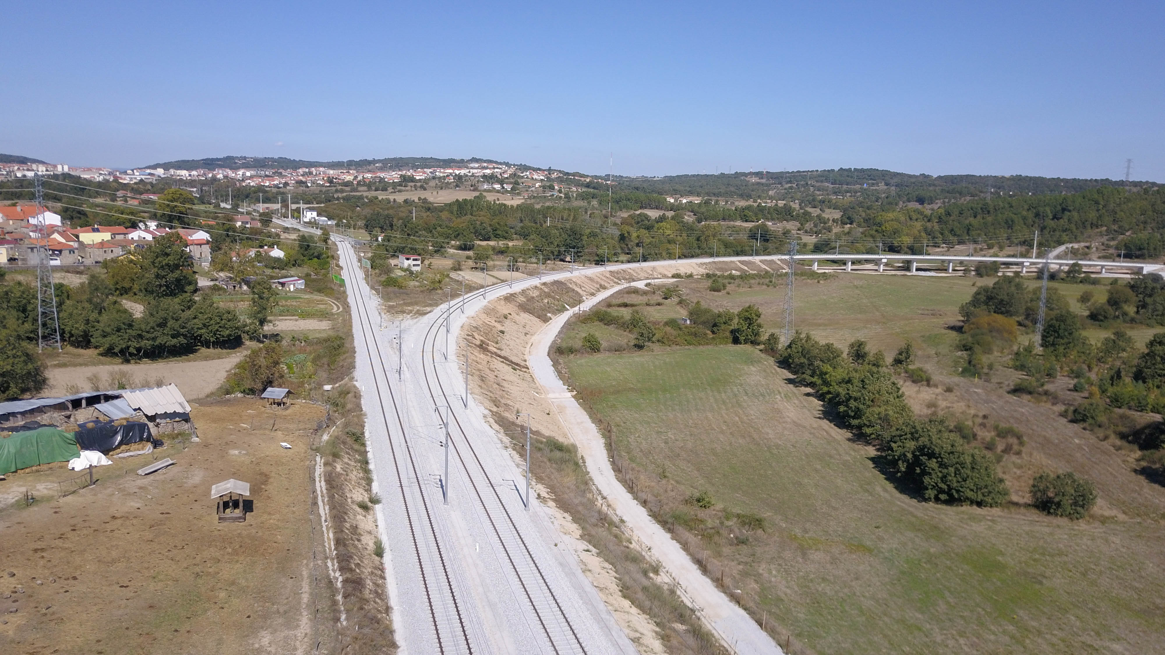 Covilhã Guarda aerial view